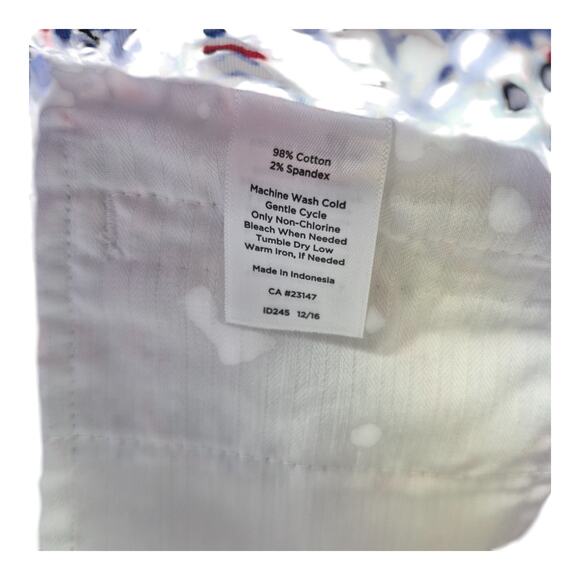 Talbots Red White Blue Paisley Perfect Crop Pants 2 Petite 28 Waist - Picture 4 of 4